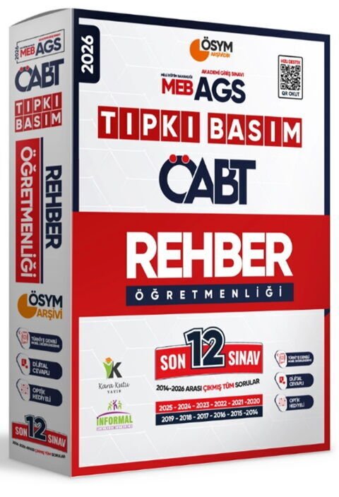 İnformal Yayınları 2026 MEB AGS ÖABT Rehber Öğretmenliği ÖSYM Tıpkı Basım 12 li Deneme Paketi