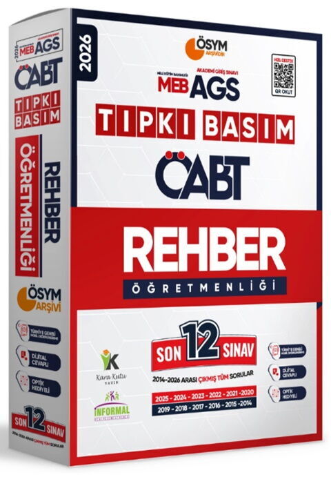 İnformal Yayınları 2026 MEB AGS ÖABT Rehber Öğretmenliği ÖSYM Tıpkı Basım 12 li Deneme Paketi