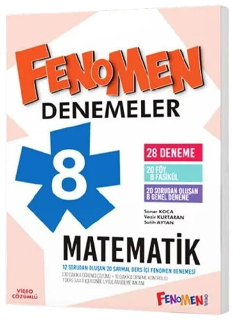 Fenomen Okul Yayınları 8. Sınıf LGS Matematik Fenomen 28 li Deneme