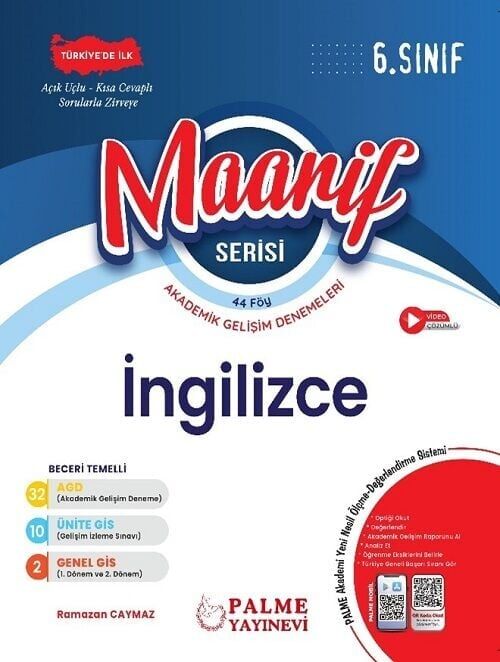 Palme 6. Sınıf İngilizce Haftalık 44 Deneme Maarif Serisi Palme Yayınları