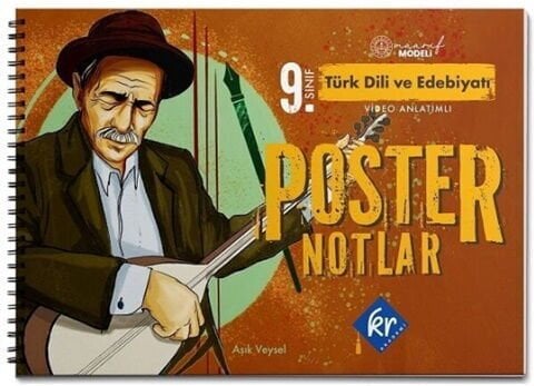 KR Akademi 9. Sınıf Türk Dili ve Edebiyatı Poster Notlar KR Akademi Yayınları
