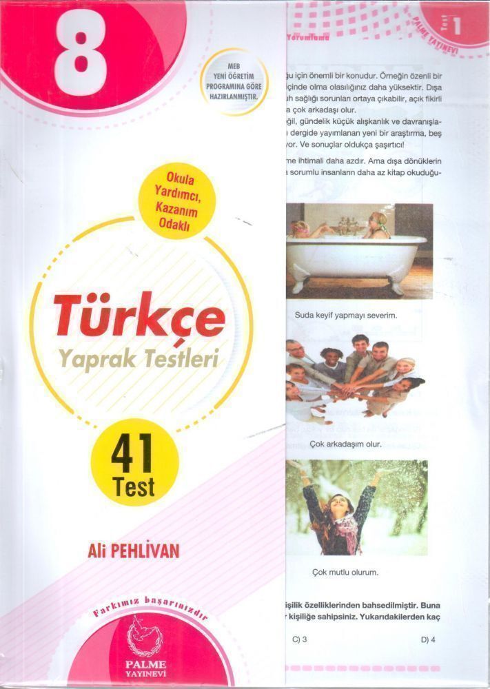 Palme Yayınları 8. Sınıf Türkçe Yaprak Testleri