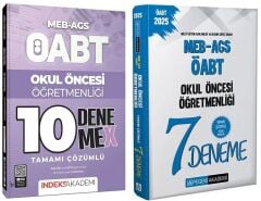 Pegem + İndeks 2025 ÖABT MEB-AGS Okul Öncesi Öğretmenliği 7+10 Deneme 2 li Set Pegem + İndeks Akademi Yayınları