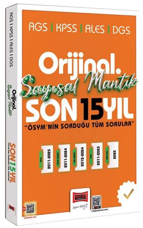 Yargı 2026 KPSS MEB-AGS ALES DGS Sayısal Mantık Orijinal Çıkmış Sorular Son 15 Yıl Çözümlü Yargı Yayınları