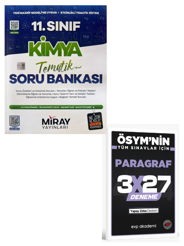 Miray 2027 11. Sınıf Kimya Tematik Soru Bankası Güncel Müfredat + EVP Akademi Paragraf