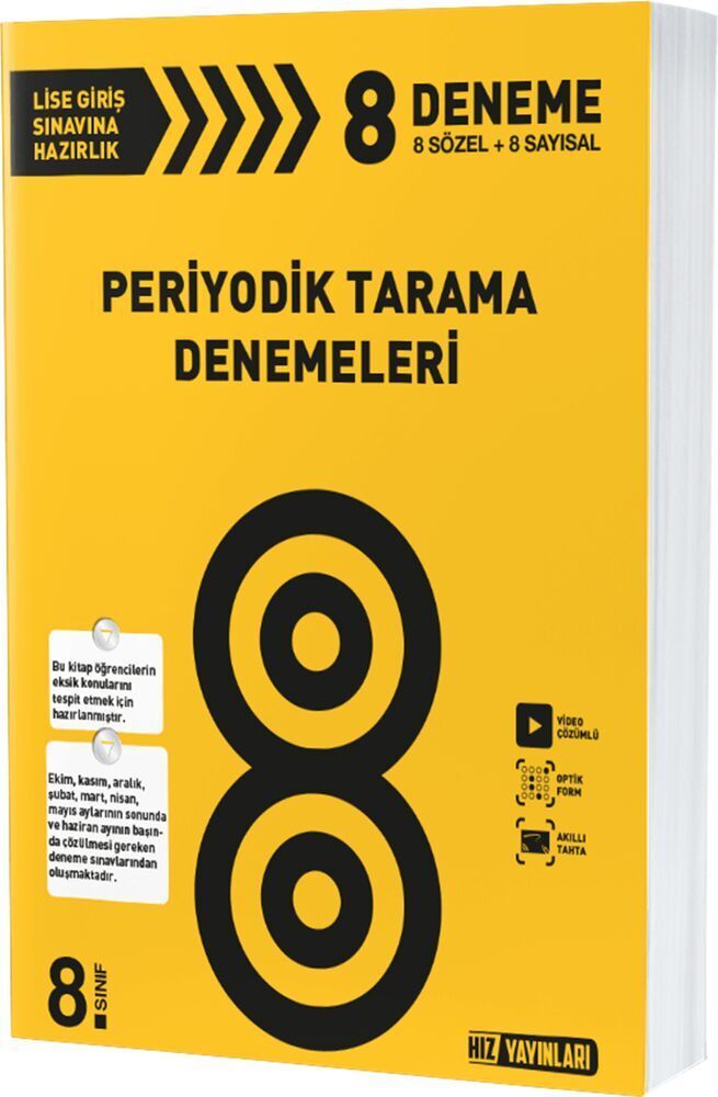 Hız Yayınları 8. Sınıf Periyotik Tarama Denemeleri Hız Yayınları