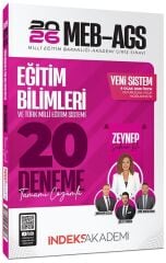YENİ AGS SİSTEMİ - İndeks Akademi 2026 MEB-AGS Eğitim Bilimleri ve Türk Milli Eğitim Sistemi 20 Deneme Çözümlü - Zeynep Salman İçli İndeks Akademi Yayıncılık