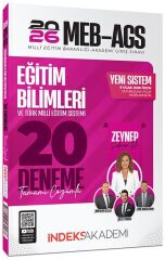 YENİ AGS SİSTEMİ - İndeks Akademi 2026 MEB-AGS Eğitim Bilimleri ve Türk Milli Eğitim Sistemi 20 Deneme Çözümlü - Zeynep Salman İçli İndeks Akademi Yayıncılık