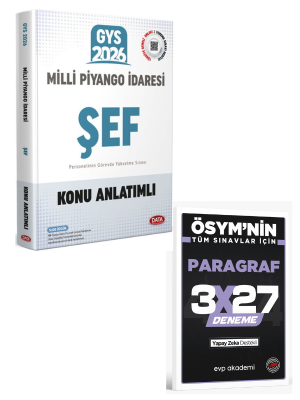 Data 2026 GYS Milli Piyango İdaresi Şef Konu Anlatımlı+ EVP Akademi Paragraf