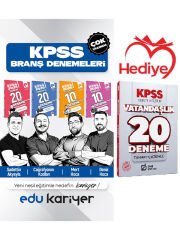 Edu Kariyer 2026 Tarih + Coğrafya + Matematik + Türkçe + Vatandaşlık 5 Branş Deneme Seti