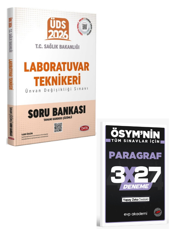 Data 2026 ÜDS Sağlık Bakanlığı Laboratuvar Teknikeri Soru Bankası+ EVP Akademi Paragraf