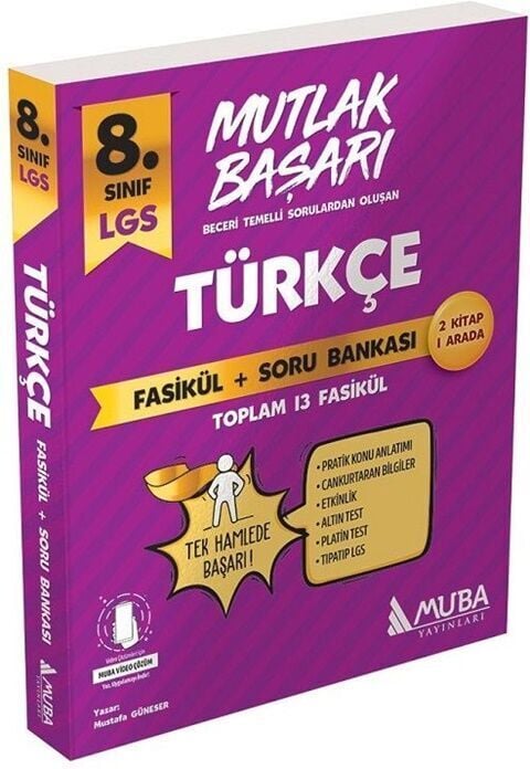 Muba Yayınları LGS 8. Sınıf Türkçe Mutlak Başarı Fasikül ve Soru Bankası