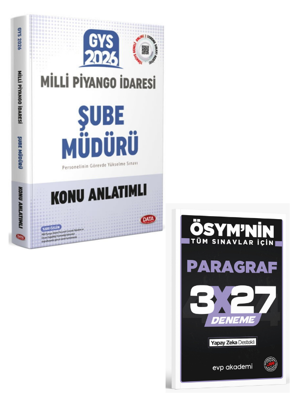 Data Yayınları 2026 Milli Piyango İdaresi Genel Müdürlüğü GYS Şube Müdürü Konu Anlatımlı+ EVP Akademi Paragraf