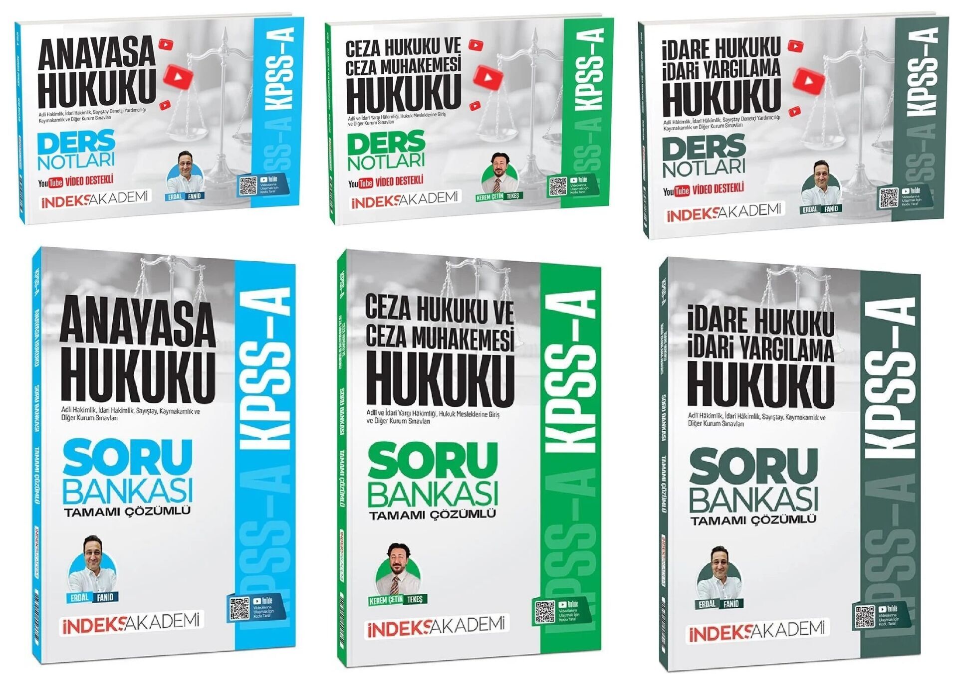 İndeks Akademi 2026 KPSS A Grubu Kamu Hukuku Video Ders Notları + Soru Bankası 6 lı Set İndeks Akademi Yayıncılık
