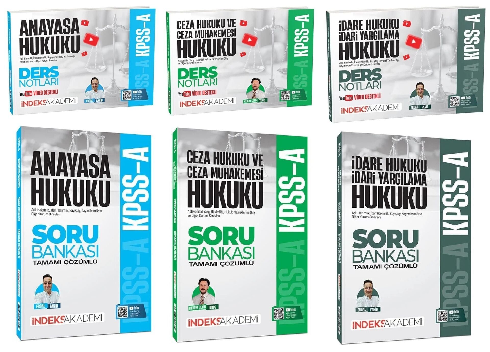 İndeks Akademi 2026 KPSS A Grubu Kamu Hukuku Video Ders Notları + Soru Bankası 6 lı Set İndeks Akademi Yayıncılık