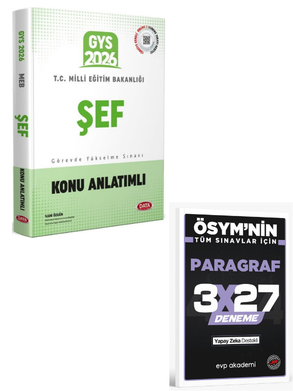 Data 2026 GYS Milli Eğitim Bakanlığı Şef Konu Anlatımlı+ EVP Akademi Paragraf
