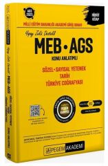 Pegem 2025 MEB-AGS Sözel-Sayısal Yetenek-Tarih-Türkiye Coğrafyası Konu Anlatımlı Pegem Akademi