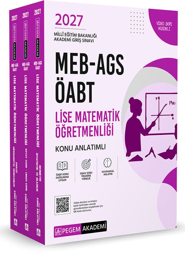 Pegem 2027 ÖABT MEB-AGS Lise Matematik Öğretmenliği Konu Anlatımlı Modüler Set Pegem Akademi Yayınları