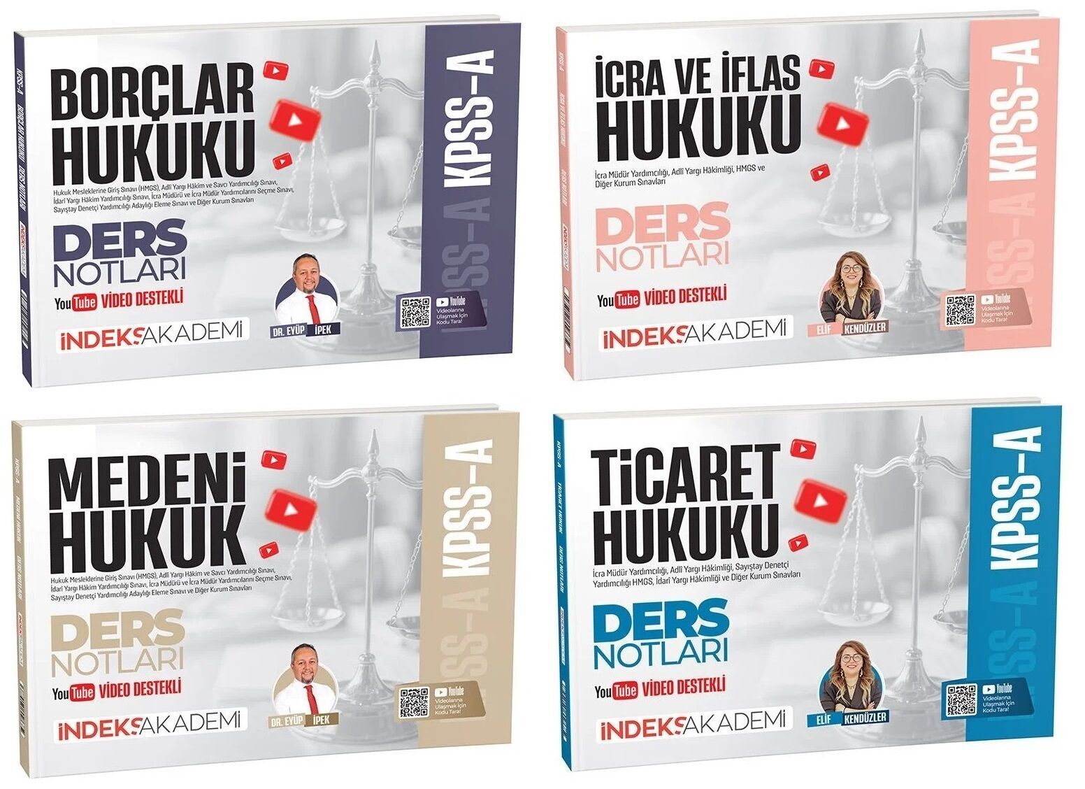 İndeks Akademi 2026 KPSS A Grubu Özel Hukuk Video Ders Notları 4 lü Set İndeks Akademi Yayıncılık