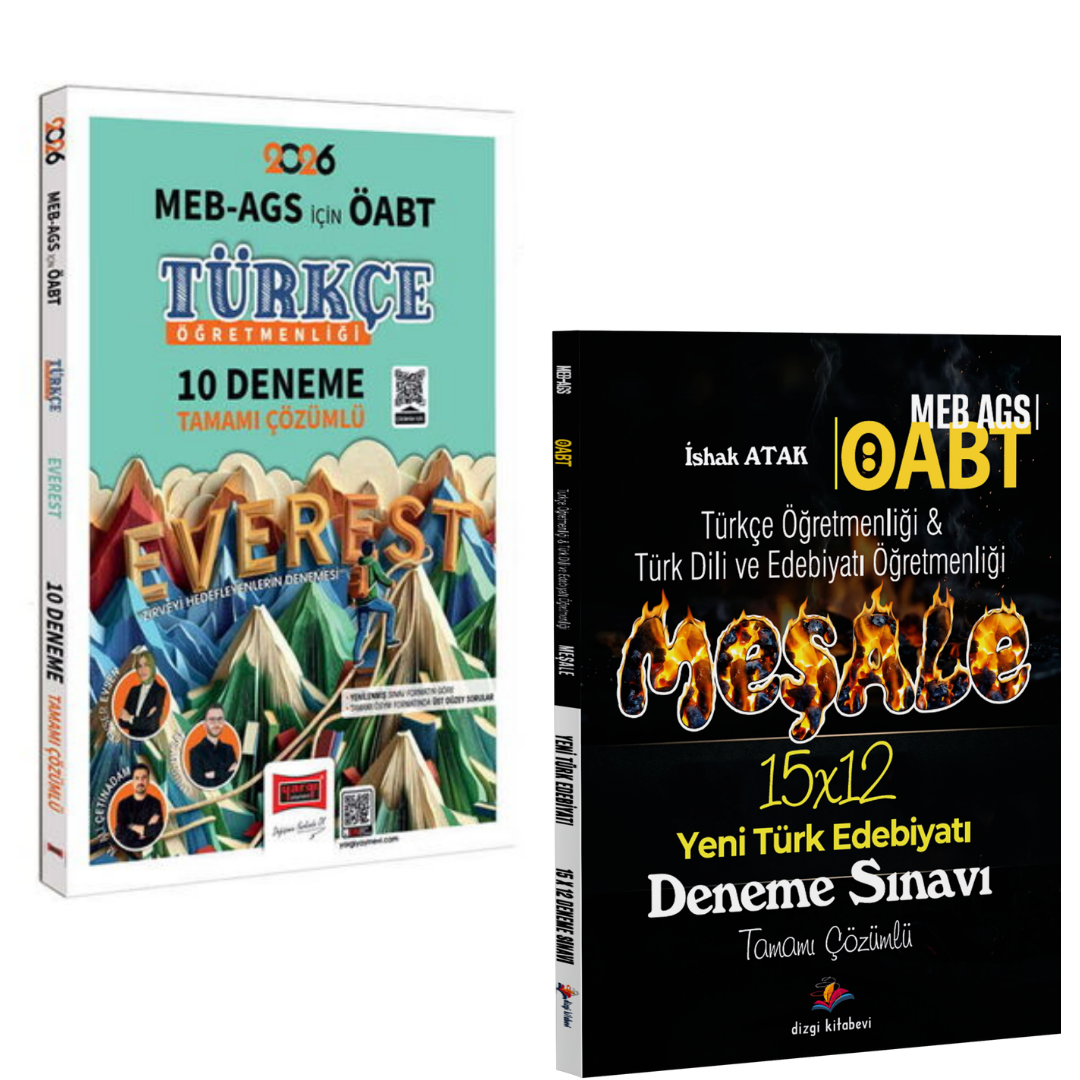 Yargı Yayınları 2026 MEB-AGS ÖABT Türkçe Öğretmenliği 10 Deneme & Dizgi Kitap Meb Ags ÖABT Meşale Türkçe Öğretmenliği İshak Atak Seti