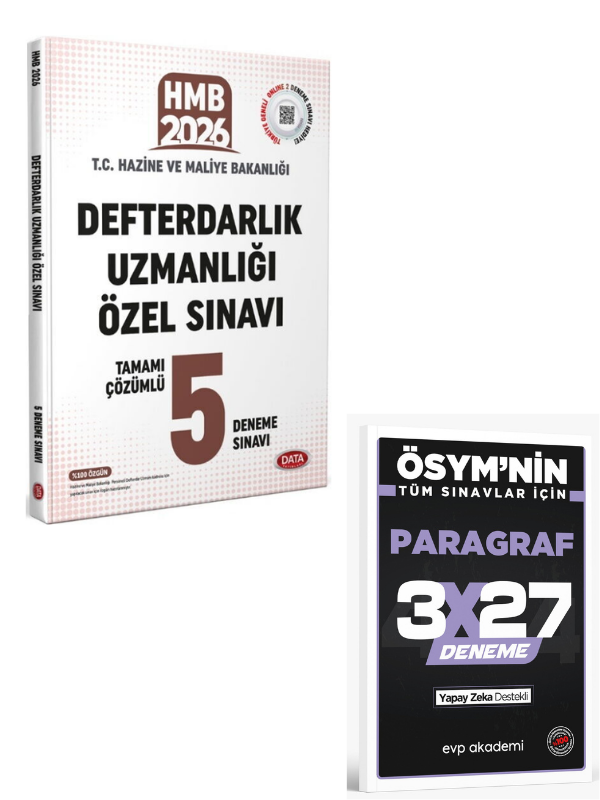 Data 2026 GYS Defterdarlık Uzmanlığı Çözümlü 5 Deneme+ EVP Akademi Paragraf