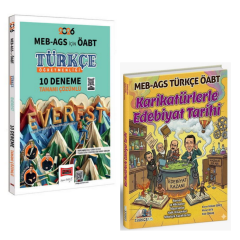 Yargı Yayınları 2026 MEB-AGS ÖABT Türkçe Öğretmenliği 10 Deneme & ÖABT MEB-AGS Türkçe Öğretmenliği Karikatürlerle Edebiyat Tarihi Konu Anlatımı Türkçe FM Yayınları Seti