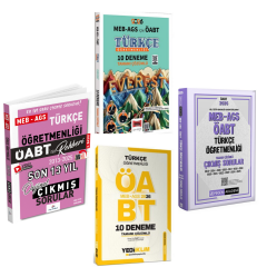 2026 AGS ÖABT Türkçe Öğretmenliği Tamamı Çözümlü Deneme Seti & 2026 AGS ÖABT Türkçe Öğretmenliği Çıkmış Sorular 4'lü Set