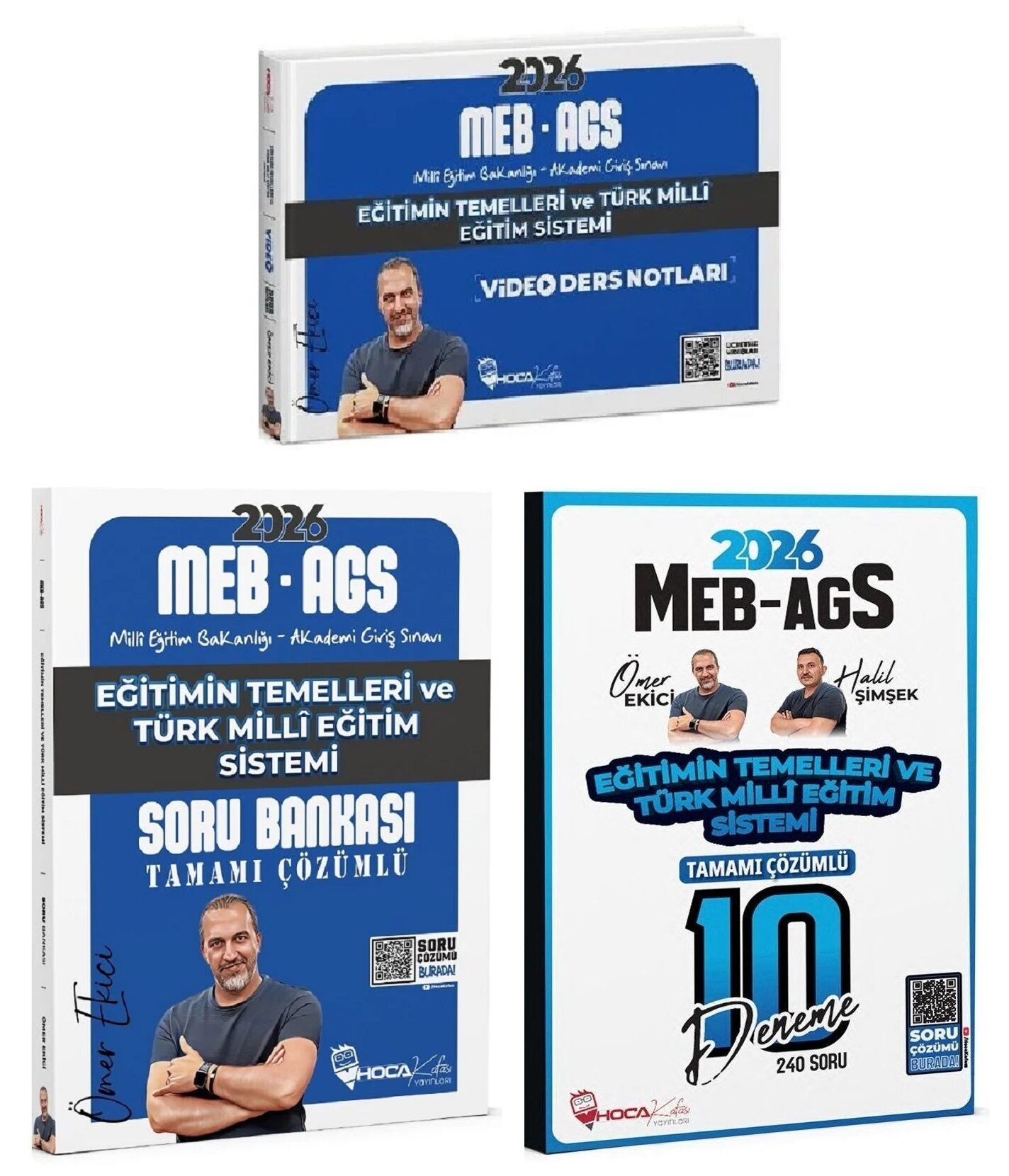 Hoca Kafası 2026 MEB-AGS Eğitimin Temelleri ve Türk Milli Eğitim Sistemi Video Ders Notları + Soru Bankası + 10 Deneme 3 lü Set - Ömer Ekici Hoca Kafası Yayınları