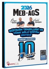 Hoca Kafası 2026 MEB-AGS Eğitimin Temelleri ve Türk Milli Eğitim Sistemi 10 Deneme Çözümlü - Ömer Ekici, Halil Şimşek Hoca Kafası Yayınları