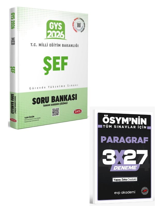 Data 2026 Milli Eğitim Bakanlığı Şef GYS Soru Bankası + EVP Akademi Paragraf