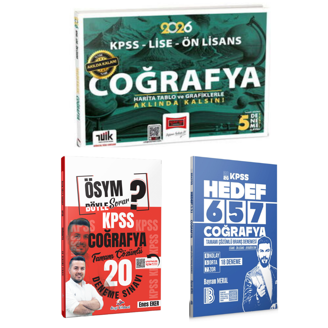 Benim Hocam 2026 KPSS Coğrafya Deneme & Dizgi Kitap KPSS Coğrafya Deneme & Yargı KPSS Coğrafya Harita Tablo ve Grafiklerle +5 Deneme Seti