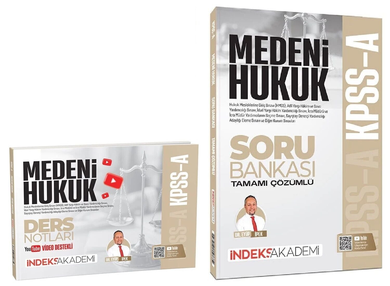 İndeks Akademi 2026 KPSS A Grubu Medeni Hukuk Video Ders Notları + Soru Bankası 2 li Set - Eyüp İpek İndeks Akademi Yayıncılık