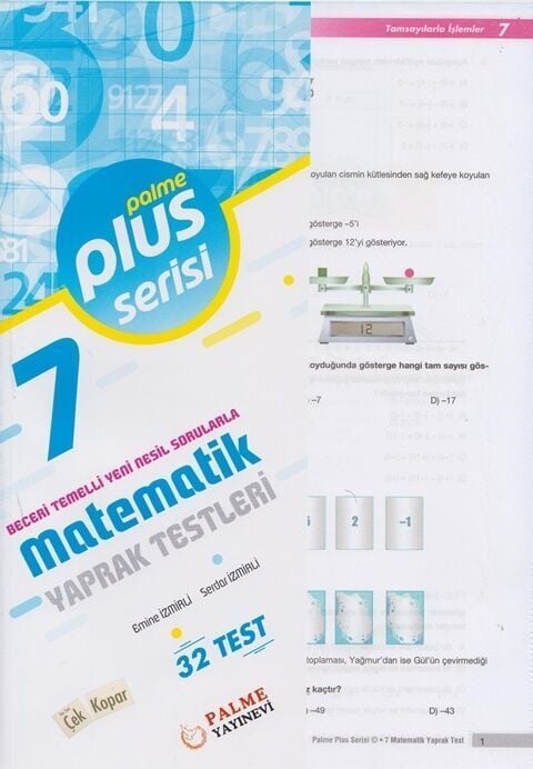 Palme Yayınları 7. Sınıf Matematik Yaprak Test