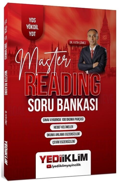 Yediiklim YDS YÖKDİL YDT Master Reading Soru Bankası - Fatih Çömez Yediiklim Yayınları