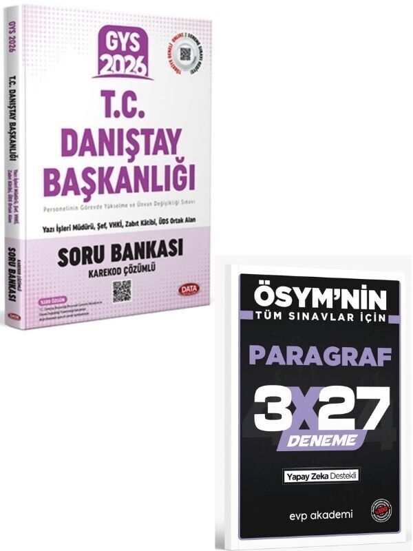 Data 2026 T.C. Danıştay Başkanlığı GYS Soru Bankası+ EVP Akademi Paragraf