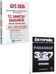 GYSAkademi 2026 GYS Danıştay Başkanlığı Özet Ders Notları+ EVP Akademi Paragraf