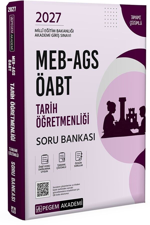 Pegem 2027 ÖABT MEB-AGS Tarih Öğretmenliği Soru Bankası Çözümlü Pegem Akademi Yayınları