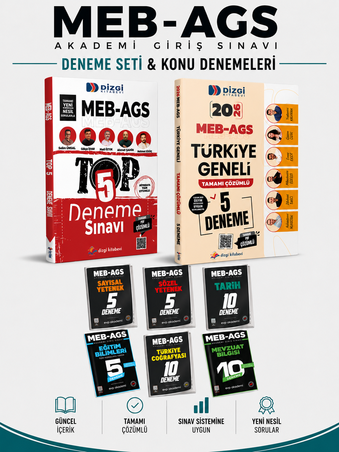 Dizgi Kitap 2026 MEB AGS Türkiye Geneli Deneme & EVP Akademi AGS Deneme Seti