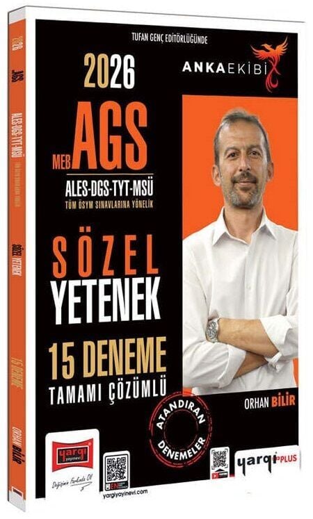Yargı 2026 MEB-AGS Sözel Yetenek 15 Deneme Anka Ekibi Çözümlü - Orhan Bilir Yargı Yayınları