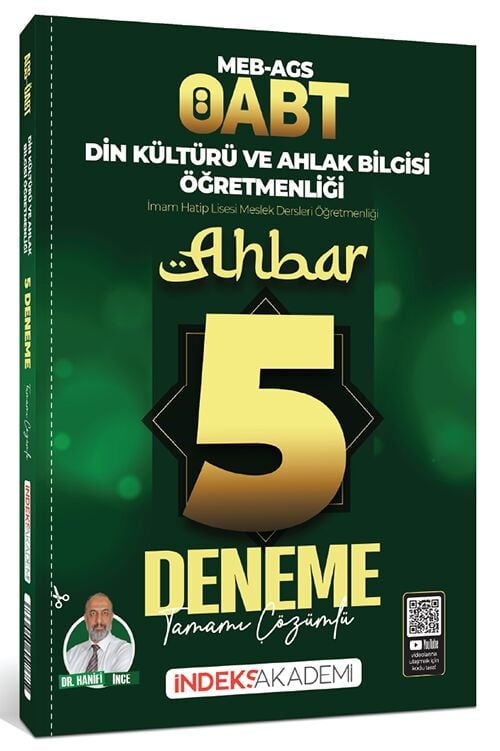İndeks Akademi 2026 ÖABT MEB-AGS Din Kültürü ve Ahlak Bilgisi Ahbar 5 Deneme Çözümlü - Hanifi İnce İndeks Akademi Yayıncılık