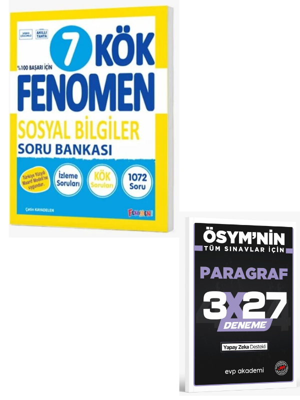 Fenomen 2027  7. Sınıf Sosyal Bilgiler Kök Soru Bankası+EVP Akademi Paragraf