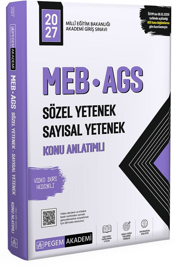 Pegem 2027 MEB-AGS Sözel-Sayısal Yetenek Konu Anlatımlı Pegem Akademi Yayınları