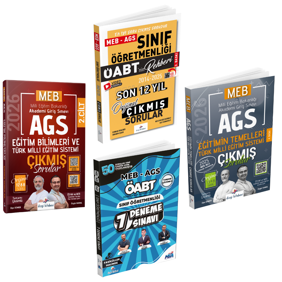 Dizgi Kitap 2026 ÖABT Sınıf Öğretmenliği 7 Deneme & ÖABT Sınıf Öğretmenliği Çıkmış Sorular & MEB AGS Çıkmış Sorular Seti