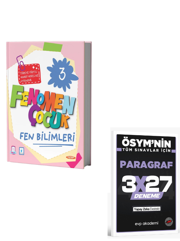 Fenomen Çocuk  2027 3. Sınıf Fen Bilgisi + EVP Akademi Paragraf