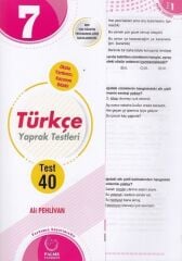 Palme Yayınları 7. Sınıf Türkçe 40 Yaprak Test
