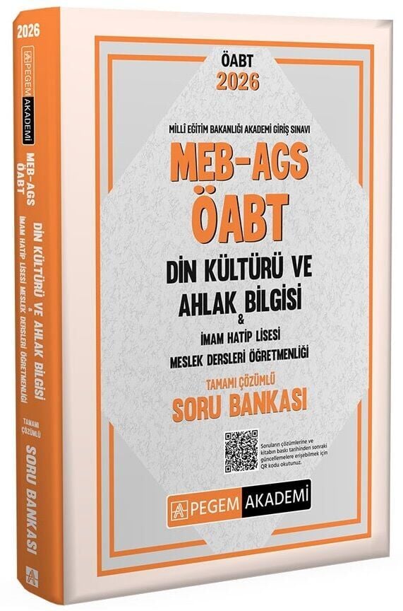 Pegem 2026 ÖABT MEB-AGS Din Kültürü ve Ahlak Bilgisi Öğretmenliği Soru Bankası Çözümlü Pegem Akademi Yayınları