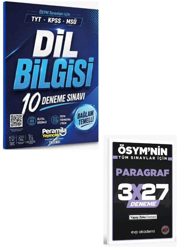Peramila 2027 TYT KPSS MSÜ Dil Bilgisi 10 Deneme+ EVP Akademi Paragraf