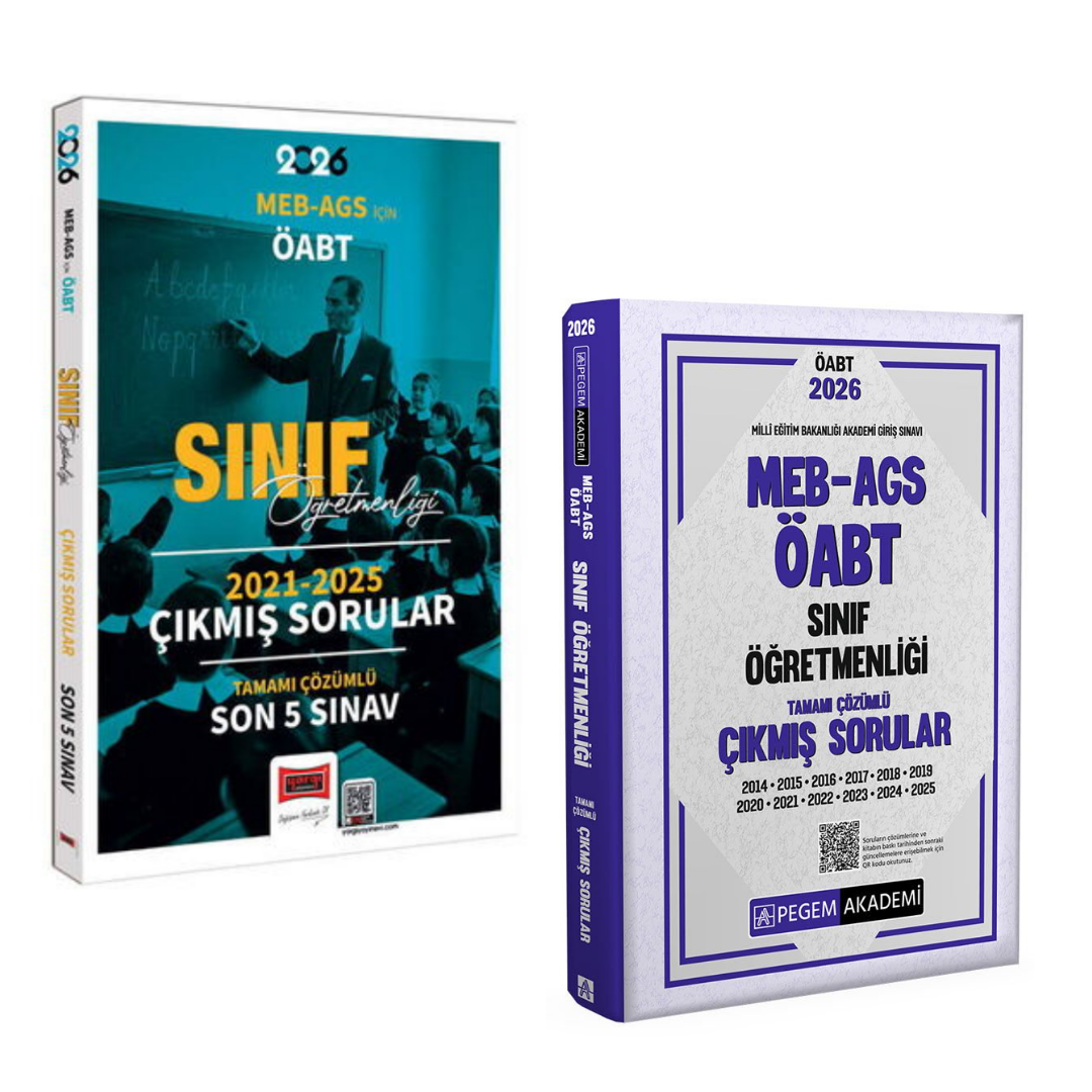 Yargı 2026 MEB AGS ÖABT Sınıf Öğretmenliği 2021-2025 Son 5 Sınav Çıkmış Sorular & ÖABT Sınıf Öğretmenliği Çıkmış Sorular Pegem Seti
