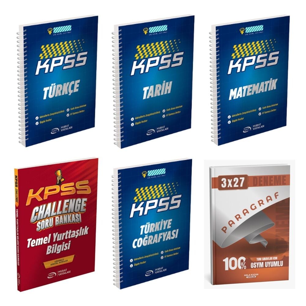 2027 Murat KPSS Defteri Türkçe + Tarih + Matematik