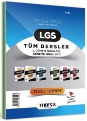 Marka 2025 8. Sınıf LGS Tüm Dersler 1. Dönem Konuları 6 Fasikül 27 Deneme Set Marka Yayınları